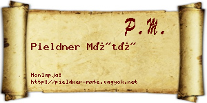 Pieldner Máté névjegykártya