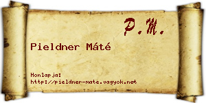 Pieldner Máté névjegykártya